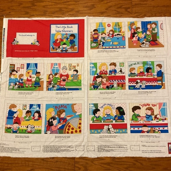 Unknown Other - Material for Little Book of Table Manners Cloth Book Craft project sew